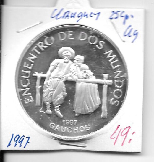 Monedas - America - Uruguay - 119 - 1997 - 25$ - plata - Click en la imagen para cerrar