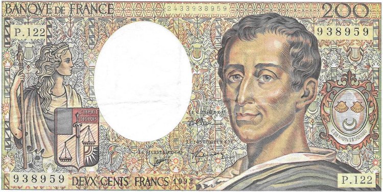 Billetes - Europa - Francia - 155 - mbc - Año 1992 - 200 francos - ref: P.122 - Click en la imagen para cerrar