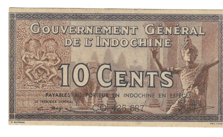 Billetes - Asia - Indochina Francesa - 85e - EBC - 10 ct - Num.ref: 423745 - Click en la imagen para cerrar