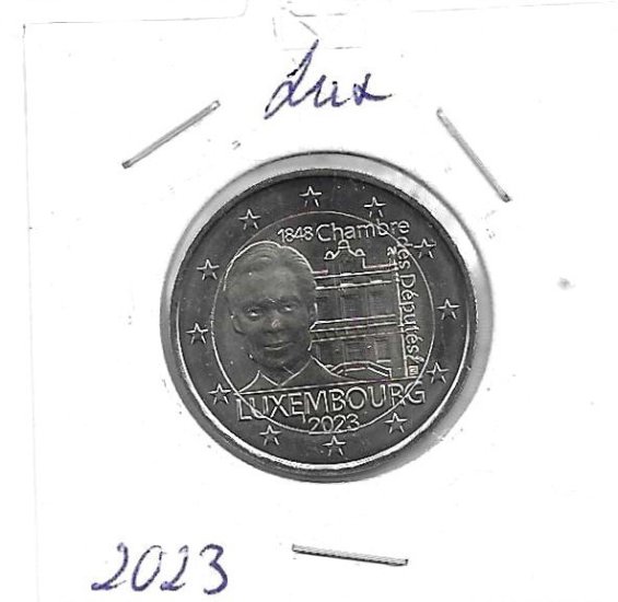 Monedas - Euros - 2€ - Luxemburgo - SC - 2023 - Camara Diputados - Click en la imagen para cerrar