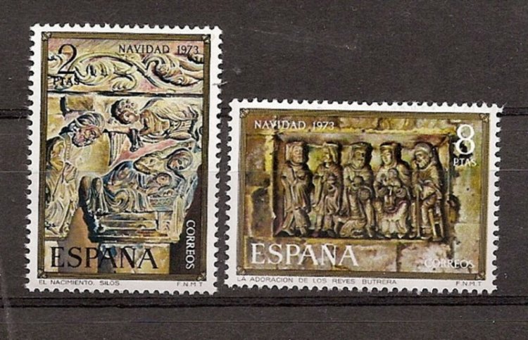 Sellos - Países - España - 2º Cent. (Series Completas) - Estado Español - 1973 - 2162/63 - ** - Click en la imagen para cerrar