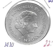 Monedas - Europa - Holanda - 195 - 1970 - 2,5 gulden - plata