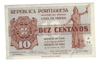 Billetes - Europa - Portugal - 101 - EBC+ - 1925 - 10 ctv - Num.ref: A34