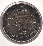 2€ - Finlandia - SC - Año 2007 - 90 aniv. Independencia