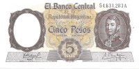 Billetes - America - Argentina - 275c - S/C - 1960/62 - 5 Pesos - num ref:54631283A