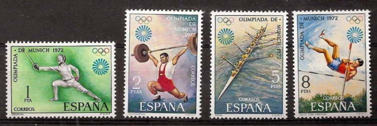 Sellos - Países - España - 2º Cent. (Series Completas) - Estado Español - 1972 - 2098/2101 - ** - Click en la imagen para cerrar