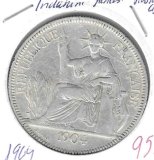 Monedas - Europa - Francia (Indochina francesa) - 5a1 - 1904 - Piastra - plata