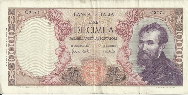 Billetes - Europa - Italia - 97E - MBC- - Año 1970 - 10000 Liras - Click en la imagen para cerrar