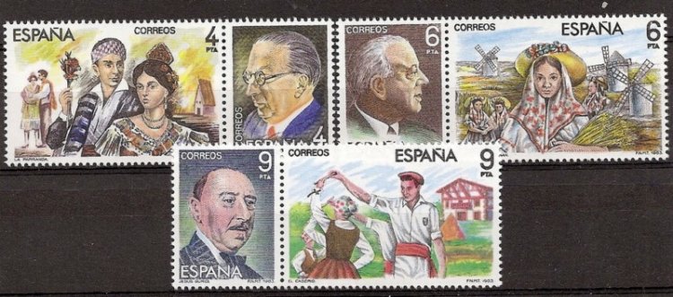 Sellos - Países - España - 2º Cent. (Series Completas) - Juan Carlos I - 1983 - 2697/2702 - ** - Click en la imagen para cerrar