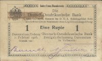 Billetes - Europa - Alemania Africa del Este - 20M3 - MBC - Año 1916