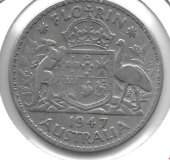 Monedas - Oceania - Australia - 40a - 1947 - florin