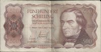 Billetes - Europa - Austria - 139 - Año 1965 - 500 Shillings - MBC+