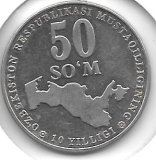 Monedas - Asia - Uzbekistan - 15 - 2001 - 50 som