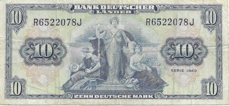 Billetes - Europa - Alemania - 16 - mbc- - 1949 - 10 francos - Num.ref: R6522078J - Click en la imagen para cerrar