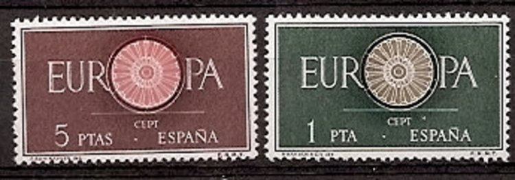 Sellos - Países - España - 2º Cent. (Series Completas) - Estado Español - 1960 - 1294/95 - ** - Click en la imagen para cerrar