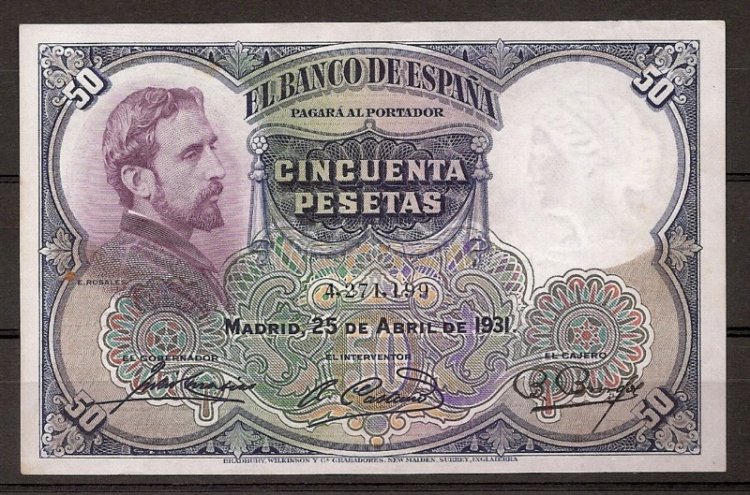 II República (1931 - 1939) - Banco de España - 375 - ebc - Año 1931 - 50 ptas - Click en la imagen para cerrar