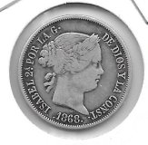 Monedas - EspaÃ±a - Isabel II (1833 - 1868) - 428 - 1868*18*68 - 40 ct escudo - plata - Madrid