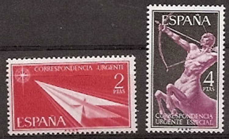 Sellos - Países - España - 2º Cent. (Series Completas) - Estado Español - 1956 - 1185/86 - ** - Click en la imagen para cerrar