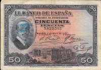 Billetes - España - Alfonso XIII (1886 - 1931) - 362 - bc+ - Año 1927 - ref:3822395