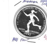 Monedas - America - Nicaragua - 75 - 1990 - 10000 cordobas - plata