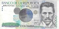 Billetes - America - Colombia - 454 - mbc - 2001 - 20000 pesos - Num.ref: 89157523