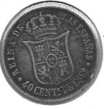 Monedas - España - Isabel II (1833 - 1868) - 425 - Año 1865 - 40 Cents de Escudo