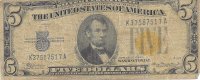 Billetes - America - Estados Unidos - 414ay - bc+ - 1934A - 5 dolares - Num.ref: K37587517A