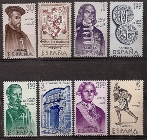 Sellos - Países - España - 2º Cent. (Series Completas) - Estado Español - 1966 - 1750/57 - ** - Click en la imagen para cerrar