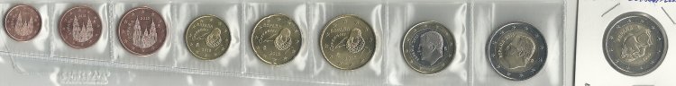 Monedas - Euros - Colección en tiras - España - sc - Año 2015 - Coleccion de 10 monedas - Click en la imagen para cerrar