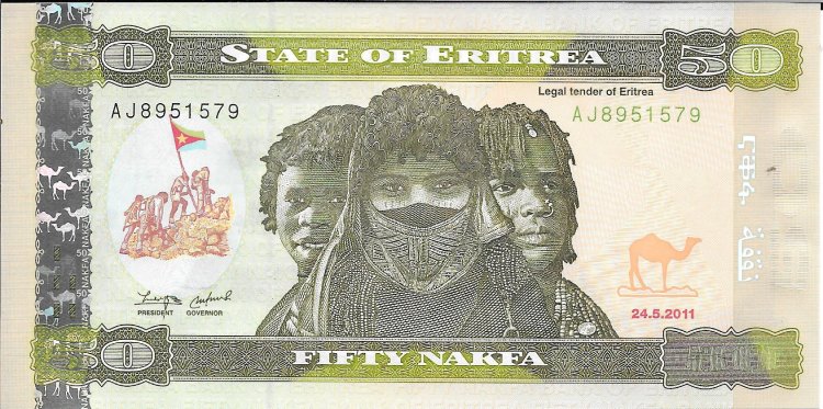 Billetes - Africa - Eritrea - 9 - SC - 2011 - 50 kakfa - Num.ref: AJ8951579 - Click en la imagen para cerrar