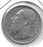 Monedas - Europa - Belgica - 57.1 - 1909 - franc - plata