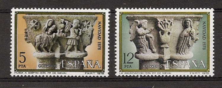 Sellos - Países - España - 2º Cent. (Series Completas) - Juan Carlos I - 1978 - 2491/92 - ** - Click en la imagen para cerrar