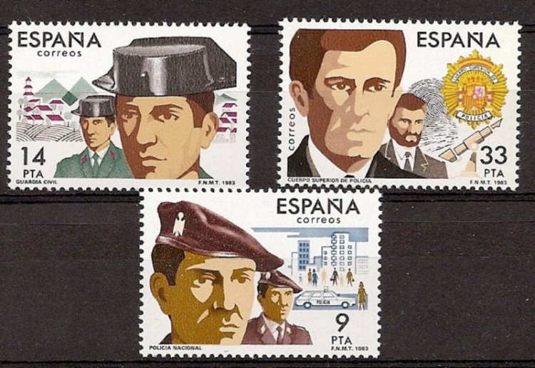 Sellos - Países - España - 2º Cent. (Series Completas) - Juan Carlos I - 1983 - 2692/94 - ** - Click en la imagen para cerrar