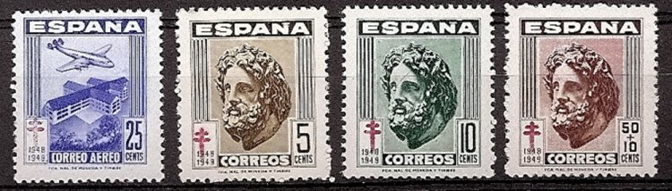 Sellos - Países - España - 1º Cent. (Series Completas) - 1040/43 - ** - Click en la imagen para cerrar