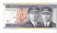 Billetes - Europa - Lituania - 65 - MBC - 2001 - 10 litu - Num.ref: AA8023331