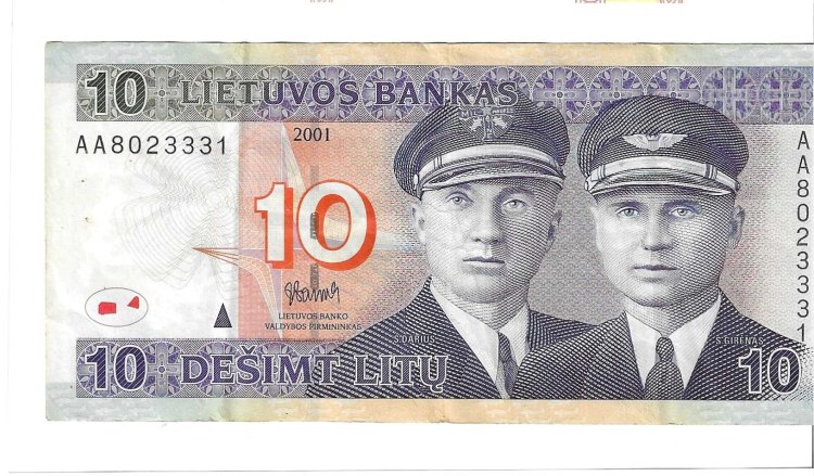 Billetes - Europa - Lituania - 65 - MBC - 2001 - 10 litu - Num.ref: AA8023331 - Click en la imagen para cerrar