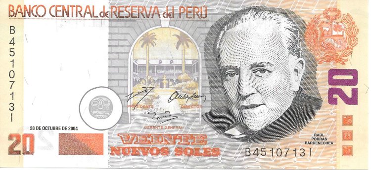 Billetes - America - Peru - 176b - S/C - 2004 - 20 Nuevos Soles - num ref:B45107131 - Click en la imagen para cerrar