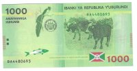 Billetes - Africa - Burundi - 51 - SC - 2015 - 1000 amafranga - Num.ref: BA4480693