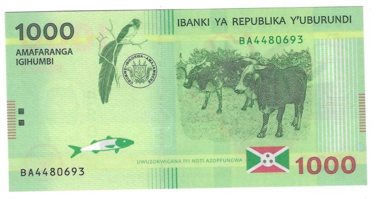 Billetes - Africa - Burundi - 51 - SC - 2015 - 1000 amafranga - Num.ref: BA4480693 - Click en la imagen para cerrar