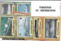 Paises - America - Islas Virgenes - 25 sellos diferentes