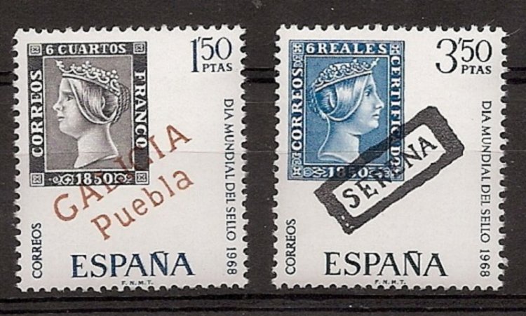 Sellos - Países - España - 2º Cent. (Series Completas) - Estado Español - 1968 - 1869/70 - ** - Click en la imagen para cerrar