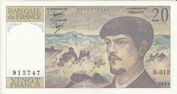 Billetes - Europa - Francia - 151a - mbc - Año 1983 - 20 francos - Click en la imagen para cerrar