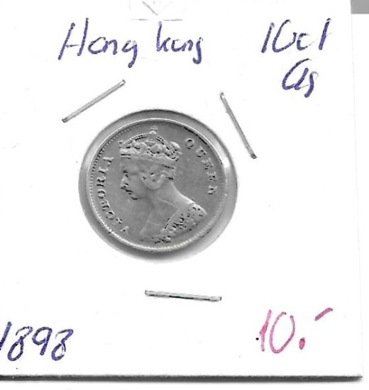 Monedas - Asia - Hong Kong - 6.3 - 1898 - 10 ct - plata - Click en la imagen para cerrar