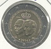 Monedas - Euros - 2€ - Luxemburgo - SC - Año 2014 - 50 Aniversario del ascenso al trono