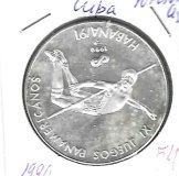 Monedas - America - Cuba - 291 - 1990 - 10 peso - plata