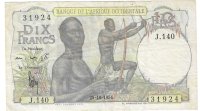 Billetes - Africa - Banco Ãfrica Occidental - 37 - mbc - 10 francos - Num.ref: 31924