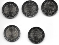 Monedas - Euros - 2€ - Alemania - SC - 2020 - Genuflexión Varsovia - Conjunto 5 cecas