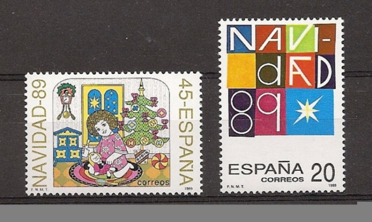 Sellos - Países - España - 2º Cent. (Series Completas) - Juan Carlos I - 1989 - 3036/37 - ** - Click en la imagen para cerrar