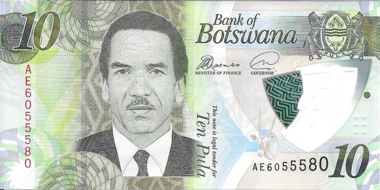 Billetes - Africa - Botswana - 35 - SC - 2018 - 10 pula - Num.ref: AE6055580 - Click en la imagen para cerrar