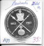 Monedas - America - Barbados - 37 - 1983 - 25 dolares - plata